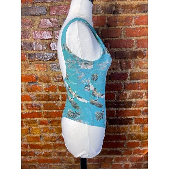 All Saints Womens Khaki Green Rejuvenate Layla Bodysuit T-Shirt Design - Picture 2 of 6